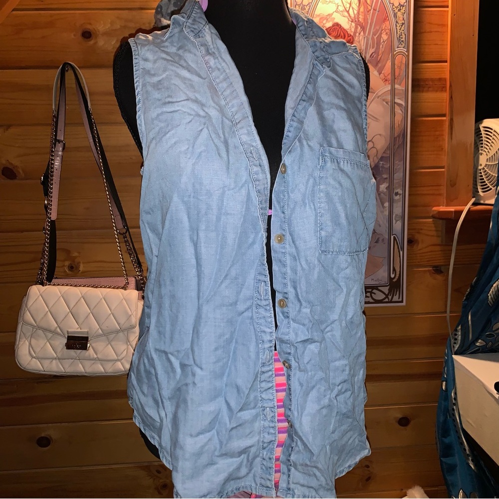 Velvet Heart Light Blue Button Down Shirt